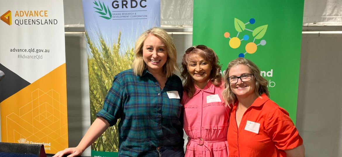 Jane Bunn, iTrazo CEO Reeanjou Ram and GroundUp participant Sarah Donovan